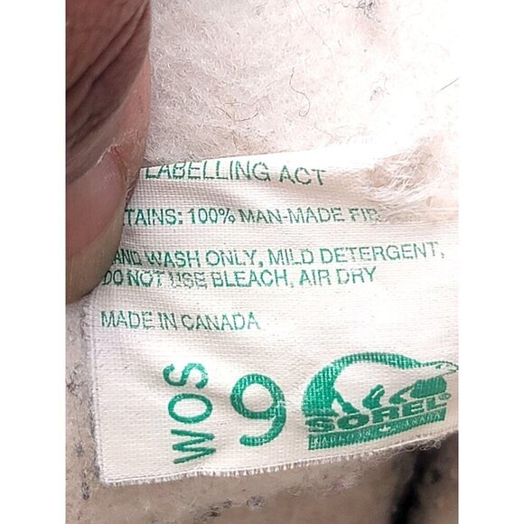 Vintage Sorel Winter Boots Women's Size 9 Black Insulated Waterproof Snow Boots - Picture 12 of 12